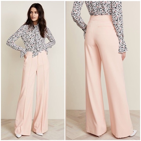 Alice + Olivia Pants - Alice + Olivia Pink Wide Leg Pants